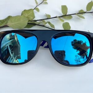 Quay Australia Black Frame with Blue Lenses Sunglasses